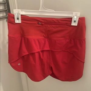 Lululemon Women's Speed Up High-Rise Short 4" Dark Red Size 6